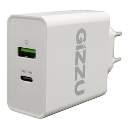 GIZZU_Wall_Charger_Type_C_36W_PD_QC3.0_18W_-_White