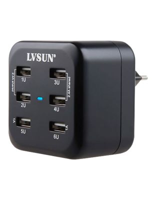 LVSUN_6-P_USB_34W_5V_6.8A_CHARGING_STATION_LS-6US
