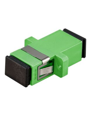 FIBRE_SMP_SC_APC_SM_MIDCOUPLER_CERAMIC_SLEEVE_GRN