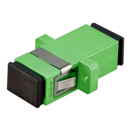 FIBRE_SMP_SC_APC_SM_MIDCOUPLER_CERAMIC_SLEEVE_GRN