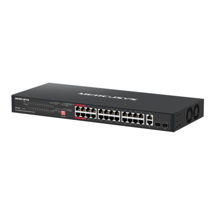 MERCUSYS_MS128GP_28-PORT_GIGABIT_RACKMOUNT_SWITCH_WITH_24-PORT_POE