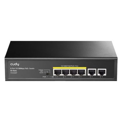 Cudy_6_Port_Fast_Ethernet_4_PoE_60W_Switch