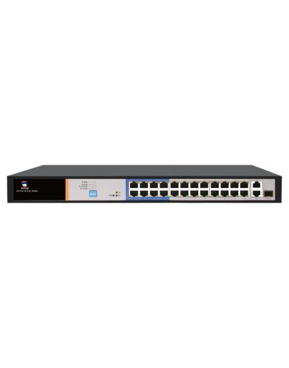 Scoop_24_Port_Fast_Ethernet_PoE_250W_2_Gigabit_1SFP_Switch