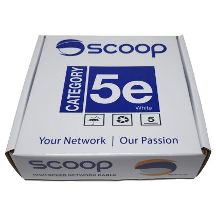 Scoop_100m_Box_Cat5e_CCA_White_UTP_Cable