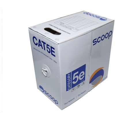 Scoop_305m_Box_Cat5e_CCA_White_UTP_Cable