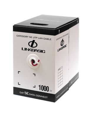 Linkbasic_305m_Box_Cat5e_Solid_Red_UTP_Cable