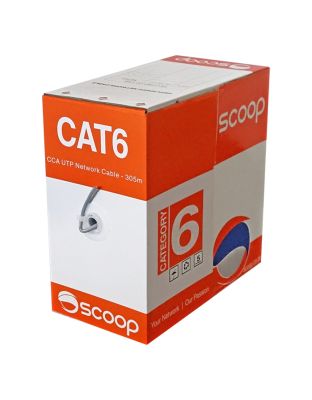 Scoop_305m_Box_Cat6_CCA_Grey_UTP_Cable