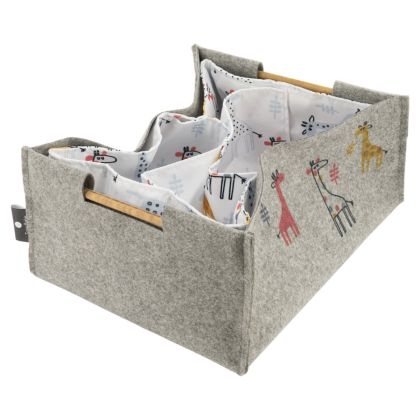 Totes_Babe_Giraffe_Nursery_Caddy_Grey