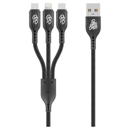 Pro_Bass_Braided_3-in-1_Charge_Cable_1m_-_Black