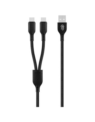 Pro_Bass_Cord_Series_1.2m_15w_USB-A_to_2x_USB-C_Braided_-_Black