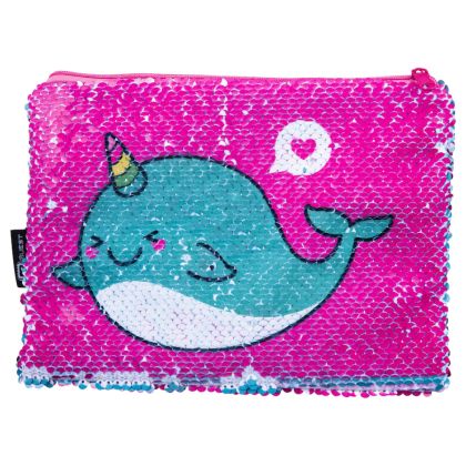 Quest_Sequin_Narwhale_Pencil_Case._Pink