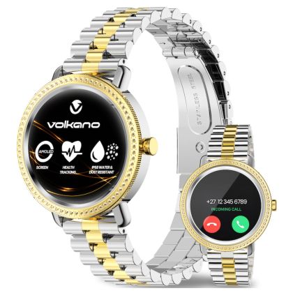 Volkano_Ayla_Collection_Jewelled_Smartwatch_With_2_Colour_Metal_link_strap