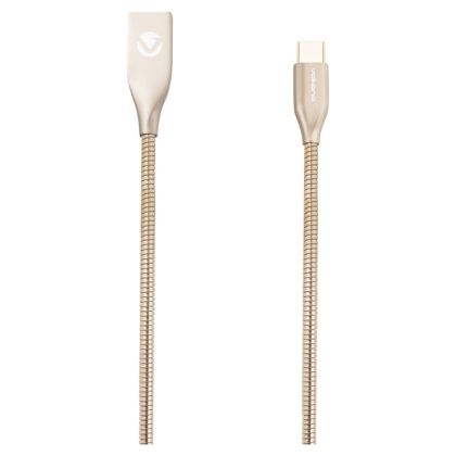 Volkano_Iron_Series_Round_Metallic_Spring_Type-C_Cable_1.2m_-_Champagne_Gold