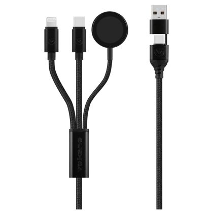 Volkano_Weave_Series_100W_Braided_5-in-1_Charge_and_Data_Cable_1m_-_Black