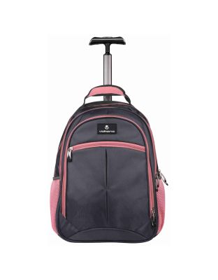 Volkano_Orthopaedic_Trolley_Backpack_27L_-_Dark_Grey_Pink
