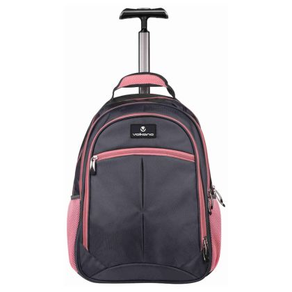 Volkano_Orthopaedic_Trolley_Backpack_27L_-_Dark_Grey_Pink