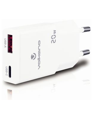 Volkano_Mighty_Series_20w_Dual_USB-A_USB-C_GaN_Wall_Charger