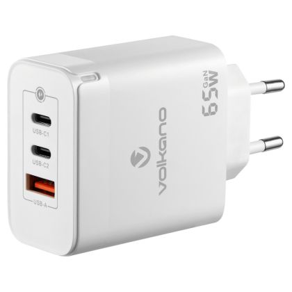 Volkano_Potent_Trio_65w_GaN_3_Port_Wall_Charger