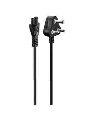 Volkano_Presto_Series_Power_Cable_3-Pin_Clover_to_Type-M_1.8m_2.5a_-_Black