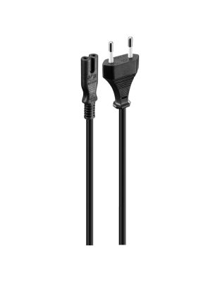 Volkano_Presto_Series_Power_Cable_2-Pin_Figure_8_to_Type-C_Euro_1.2m_5a_-_Black